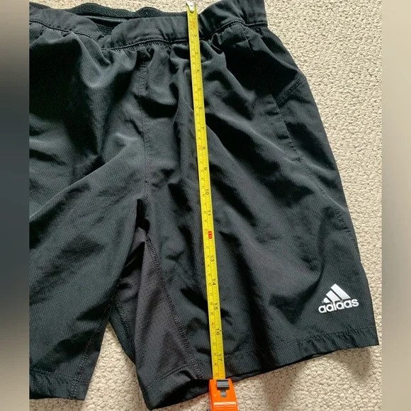 Adidas Black Athletic Shorts with Elastic Waistband - Picture 4 of 4